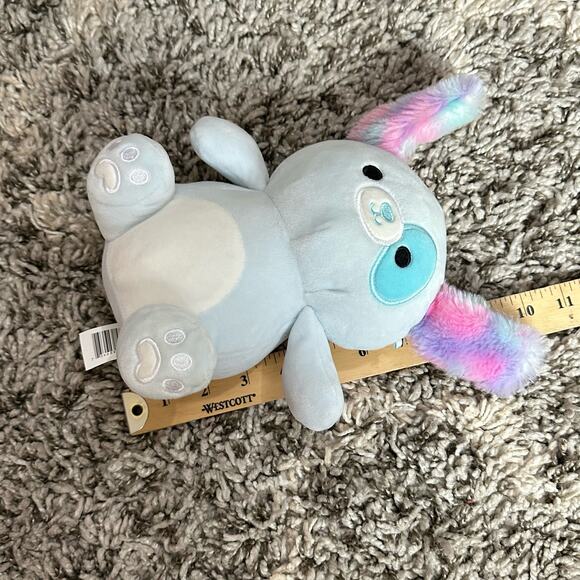 Squishmallows Kellytoy Demir Pastel Blue Rainbow Dog 7" Pillow Plush Stuffie - Picture 7 of 7